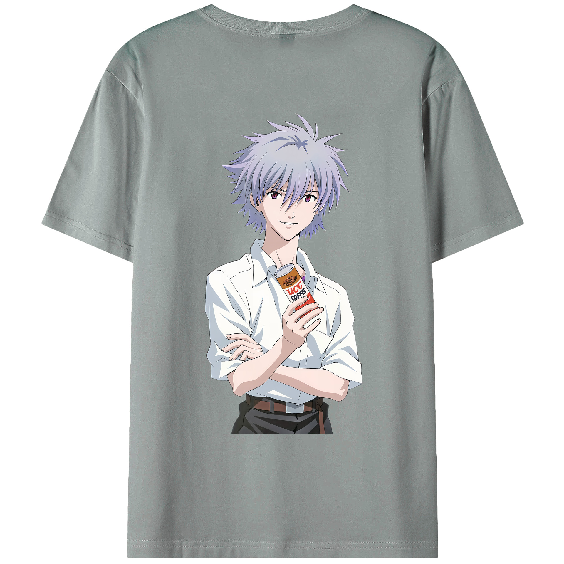 （画像用） EVA 新世紀エヴァンゲリオン 綿100％ メンズ半袖Tシャツ（バックプリント） 通気性